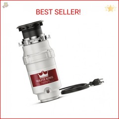 Waste King Garbage Disposal for Kitchen Sink with Power Cord, Compact Food Waste