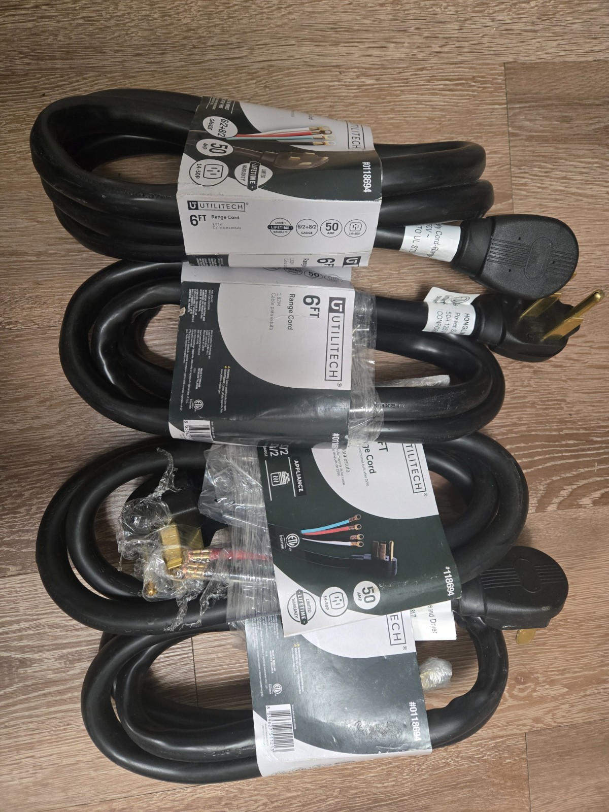Utilitech 6-ft 4-Prong Black RANGE Appliance Power Cord Model #0118694 - 50 amp gallery