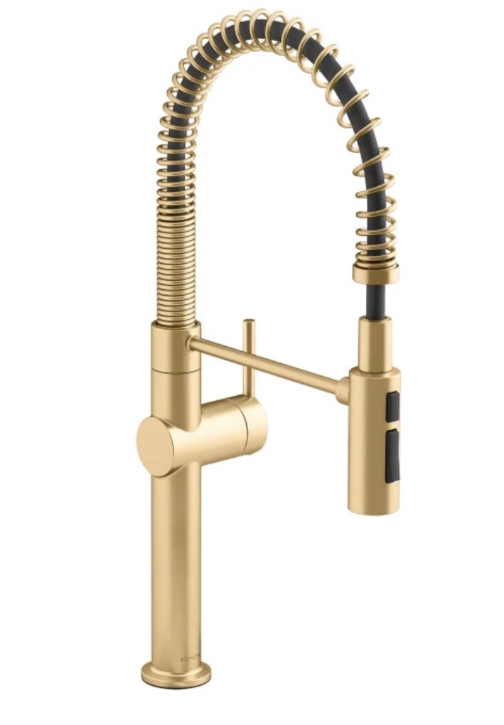 Kohler Crue K-22973-2MB Pre-Rinse Spray Kitchen Faucet Brushed Modern Brass New! gallery