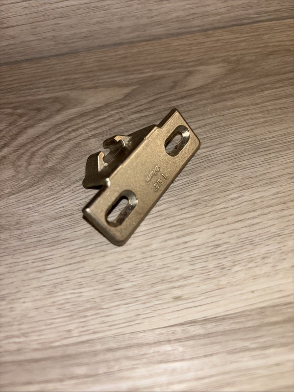 Blum 1-5/8" Overlay Compact Edge Mount Mounting Plate, Screw, & Attaching Post gallery