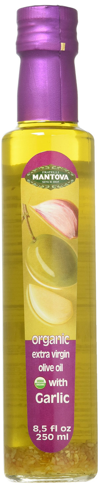 Mantova Organic Garlic Extra Virgin Olive Oil 8.5 Fl Oz Cold Pressed 1 Pack gallery