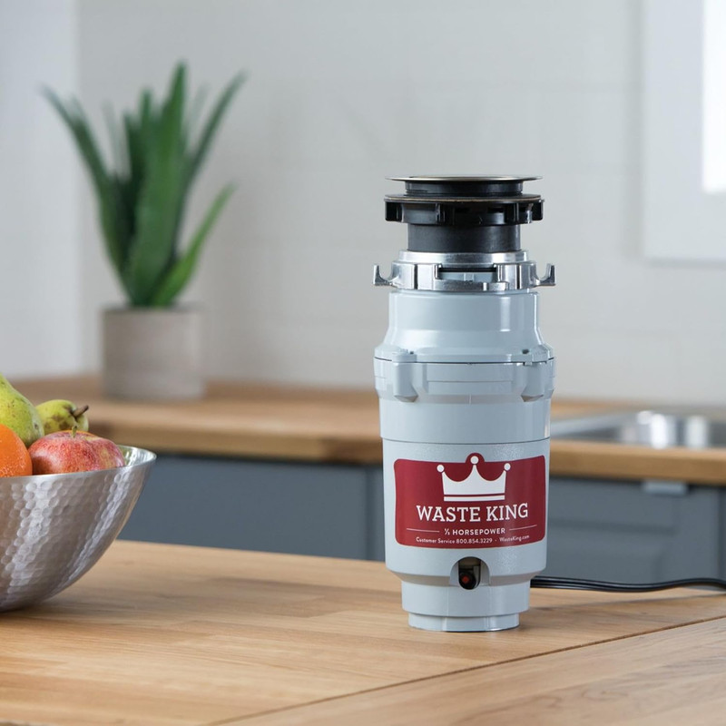 Garbage Disposal for Kitchen Sink with Power Cord, Compact Food Waste Disposer, gallery