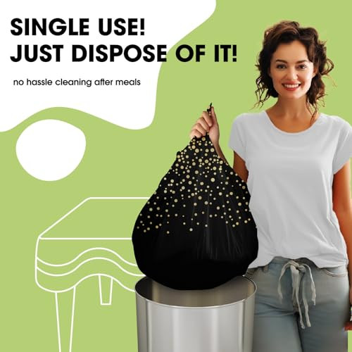 Plastic Table Cloth Disposable - 8 Packs, Table Cloth for Retangle Table, gallery