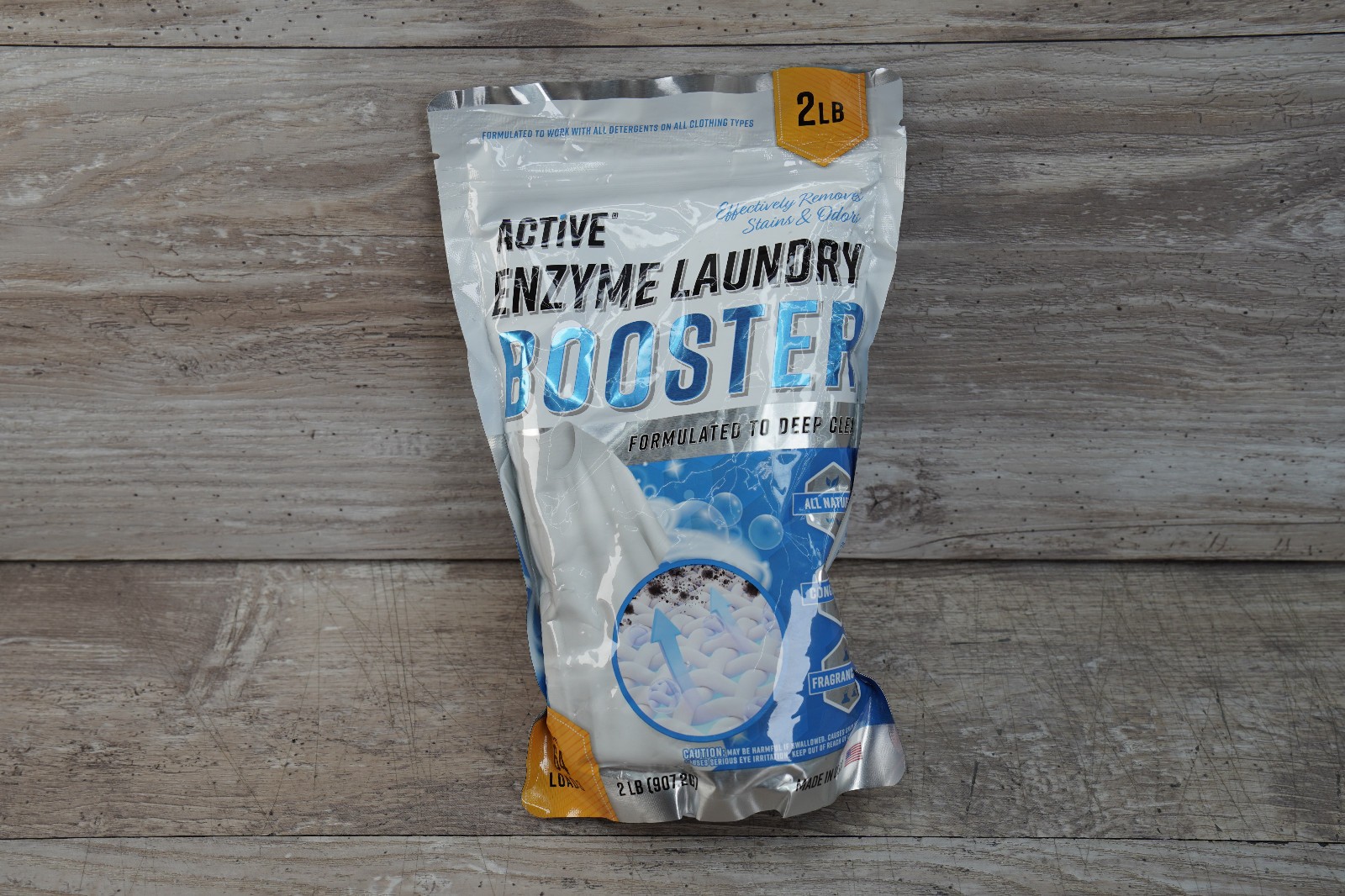 64 Loads Enzyme Laundry Booster Odor Remover - 2 lbs Unscented Enzymatic Clothes gallery
