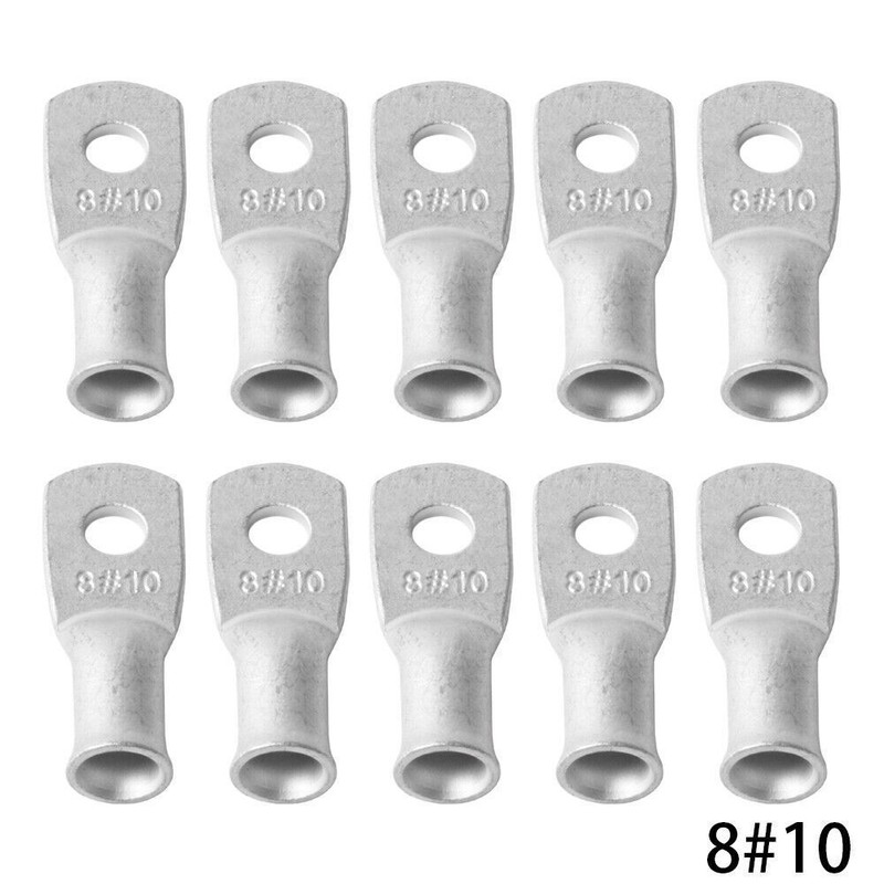 8 AWG Tinned Copper Cable Lugs Ring Terminals Welding Battery Marine Cable Wire gallery
