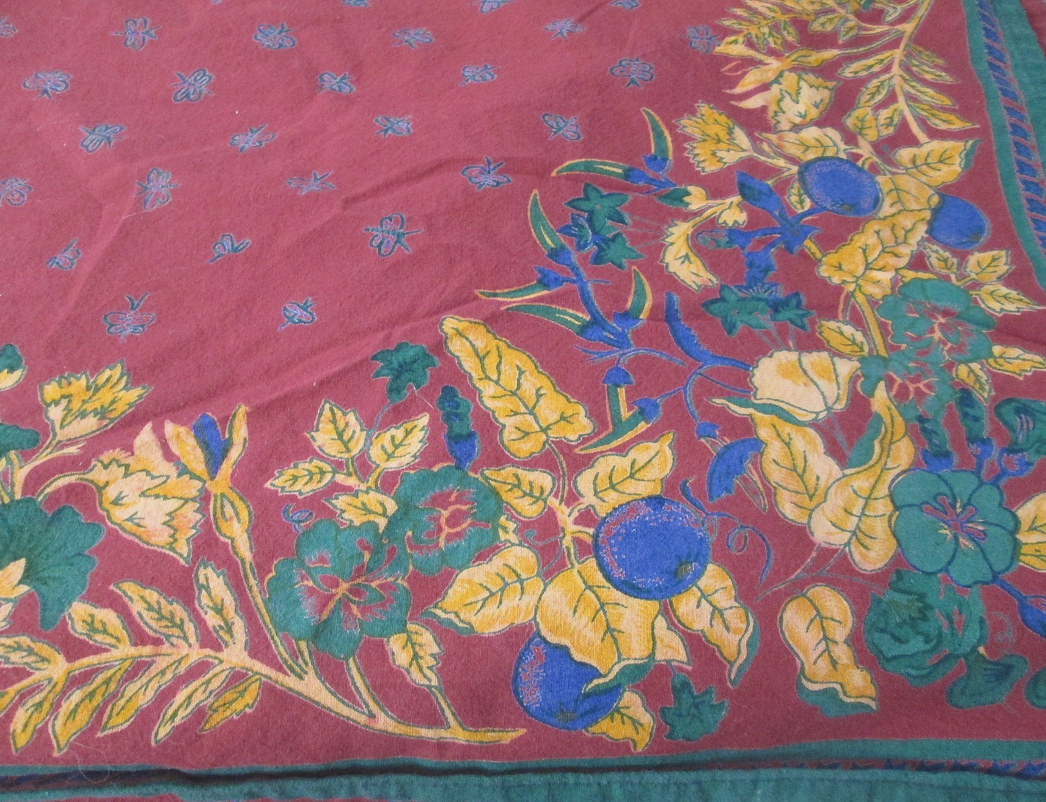 Williams Sonoma PROVENCE Red Butterfly Tablecloth FRENCH COUNTRY 70” X 90” gallery