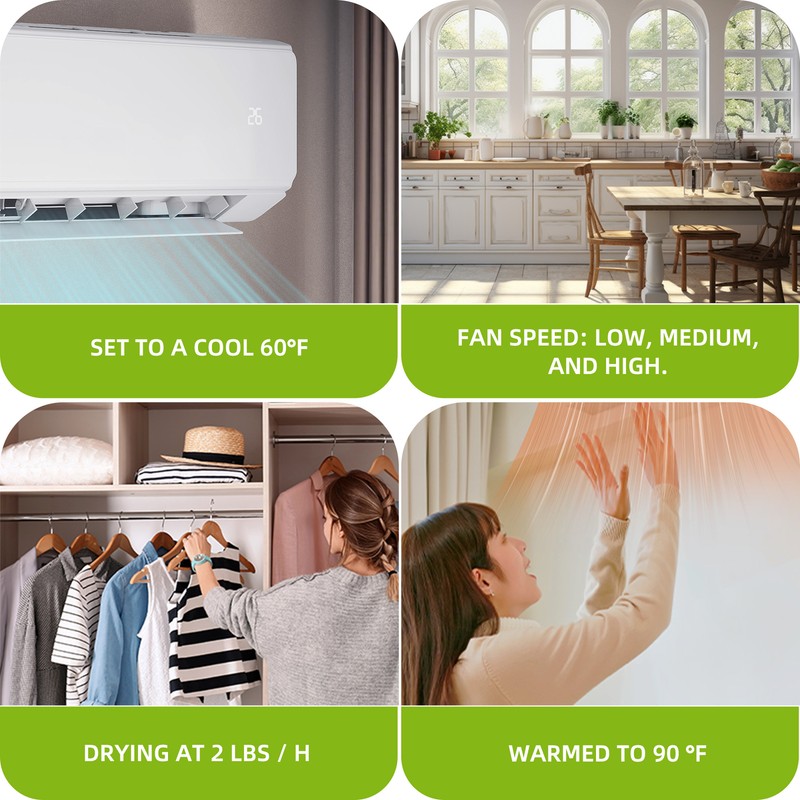18000 BTU Mini Split Air Conditioner Heat Pump System 208-230V Ductless AC Cool gallery