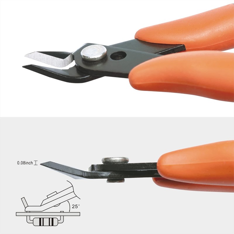 KATA Micro Wire Cutters Pliers: Precision Flush Cutter Tools Small, Orange gallery