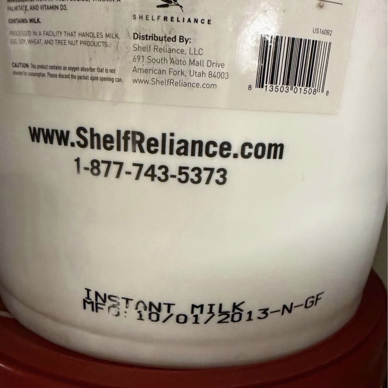 Thrive Instant Milk 28 Lb Bucket. 25 Year Shelf Life. Includes UPS Shipping. gallery