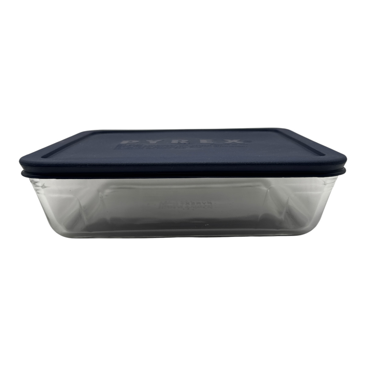 Pyrex #7211 6 Cup 1.5L Storage Plus Rectangle Lasagna Pan & Dark Blue Lid gallery