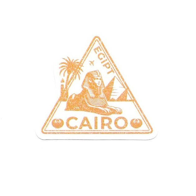 Cairo Egypt Vinyl Sticker Great Sphinx Pyramids Travel Souvenir Laptop Gift Art gallery