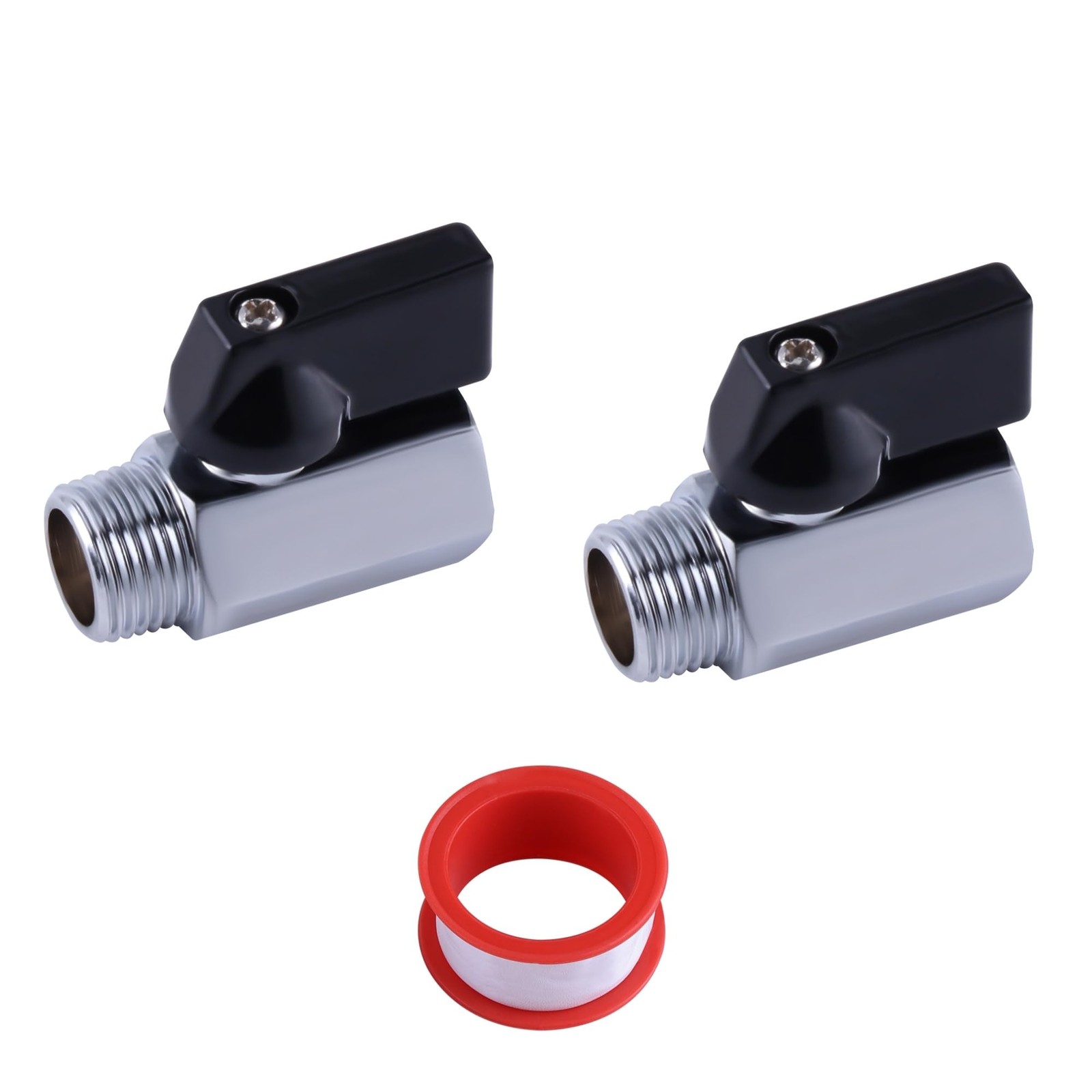 BEVDICNC 3/8 inch Brass Mini Ball Valve NPT Female x NPT, As Shown gallery