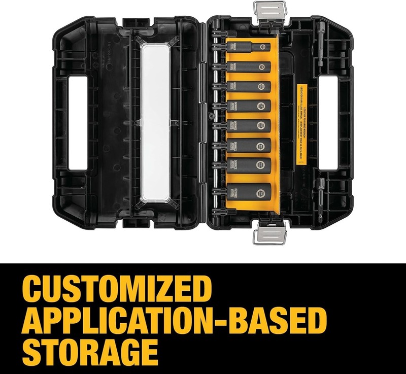 DEWALT 3/8" Drive SAE Impact Socket Set 10-Piece DW22838 w/ Storage Case gallery