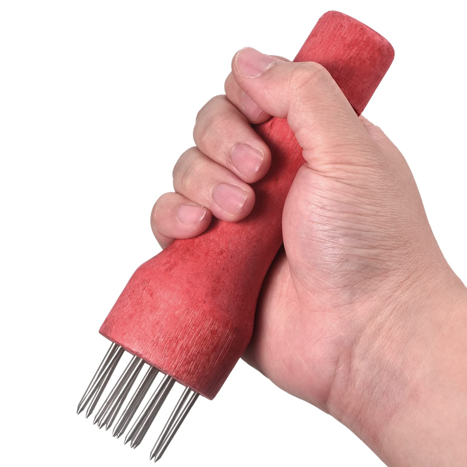 uxcell Stainless Steel Meat Tenderizer, Mallet Needle Nails Kitchen Red gallery
