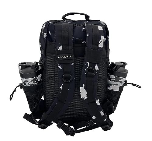Macky Tactical Backpack - 45L Gym and CrossFit Backpack with Cup Holders Include 5
