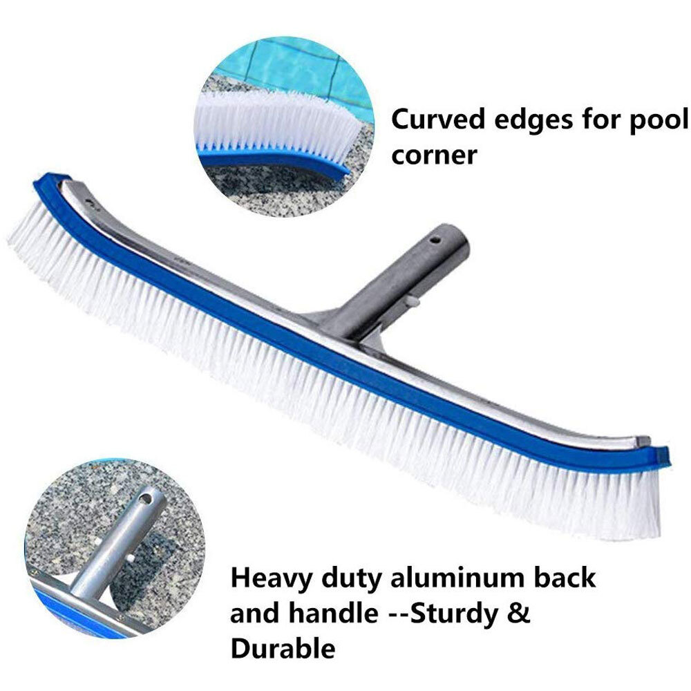 Aluminium Alloy 18" Swimming Pool Cleaning Brush Head High Quality Nylon Bristle gallery