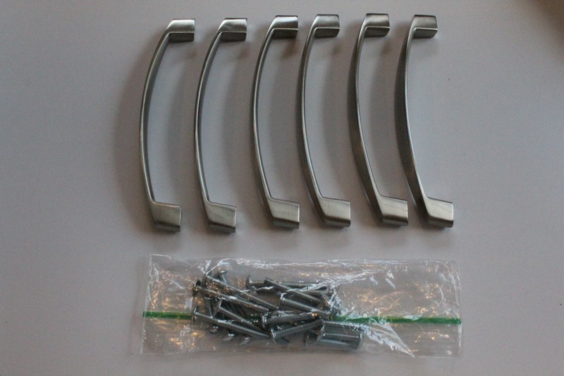 12 cabinet handles 5 inch satin nickle gallery