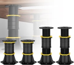 4 Pcs Adjustable Height Bed Support Legs 8.5″-13″, Bed Frame Center Support Legs