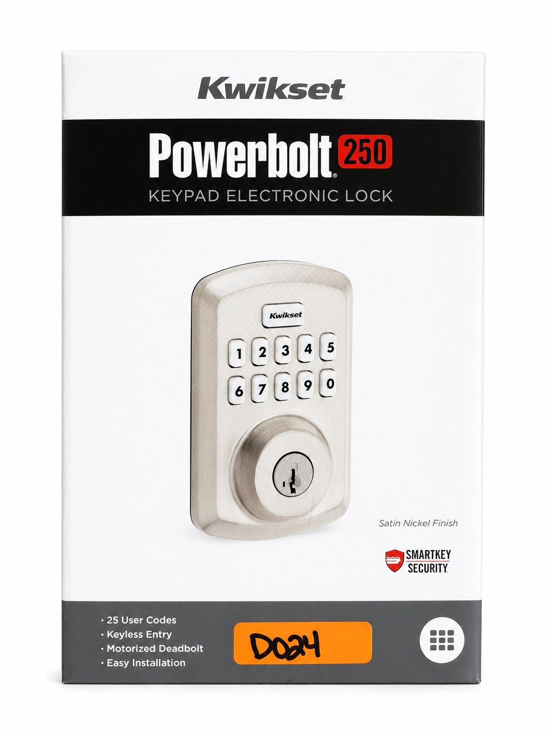 Kwikset Powerbolt 250 Electronic Keypad Deadbolt Lock Satin Nickel SmartKey gallery