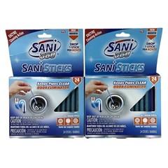 Sani 360 SaniSticks Keeps Pipes Clear Odor Eliminatore Unscented 24 EA Lot Of 2