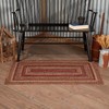 Cider Mill Jute Rect Braided Area Rug 27x48 Country Primitive Burgundy gallery