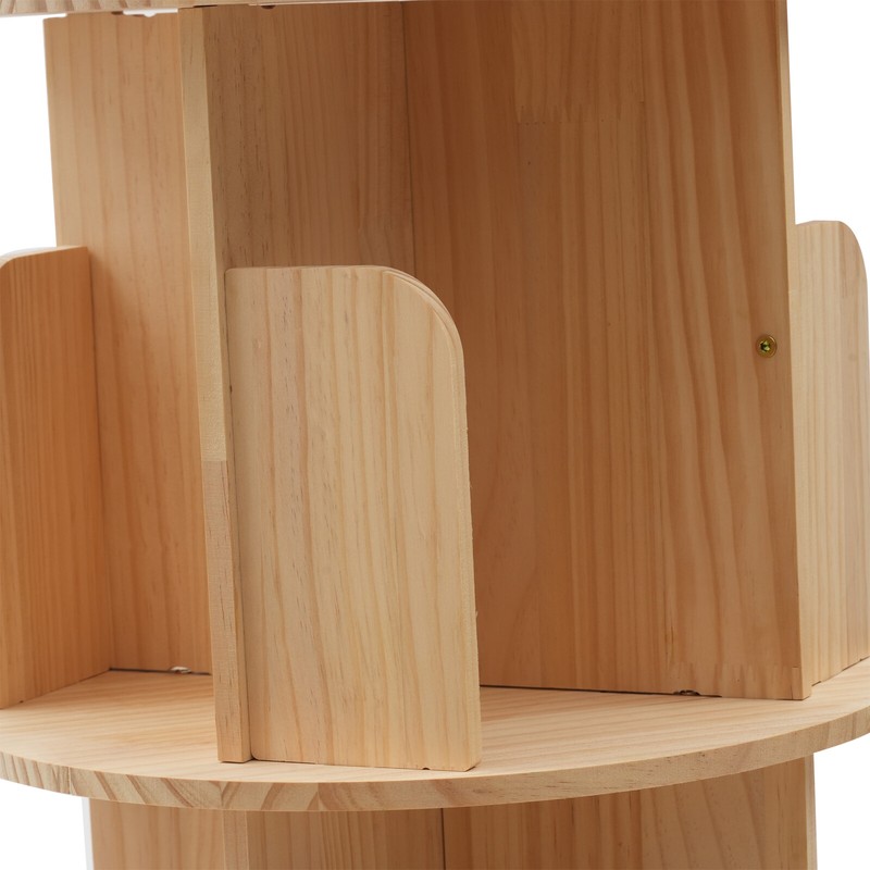 5 Tier 360?? Rotating Bookshelf Bookcase Storage Shelf Freestanding Display Rack gallery