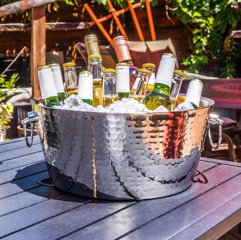 High-Quality 12-Quart Ice Bucket - Rust-Resistant Beverage Tub for Gatherings gallery