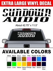 Extra Large Sundown Audio Car Audio Vinyl Decal Sticker Car Window