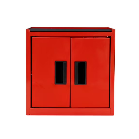 Hyper Tough Mini Tool Cabinet, 11.6-Inch Steel Storage, Red, Double Doors, Non-S gallery