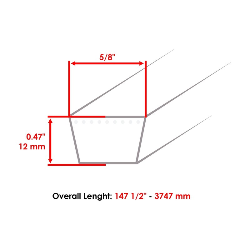 48" Deck Belt For Exmark Radius E-Series RAE691 RZE708 / S-Series RAS651 RZS651 gallery
