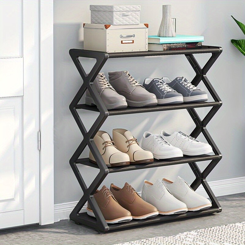 4Tier Shoe Rack Organizer Storage Pairs Shoes Shelve Space Standing Adjust Shelf gallery
