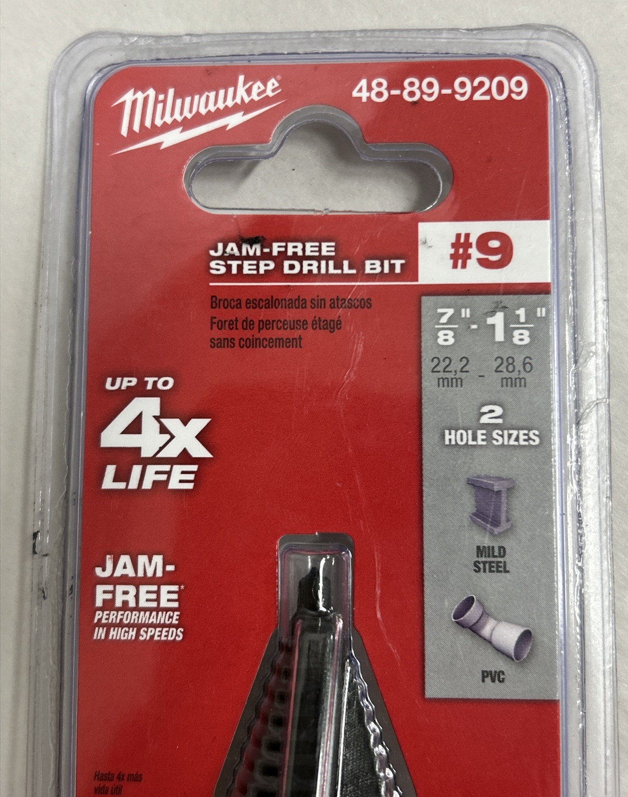 Milwaukee 48-89-9209 Jam Free Step Drill Bit #9 7/8”-1 1/8” NEW gallery