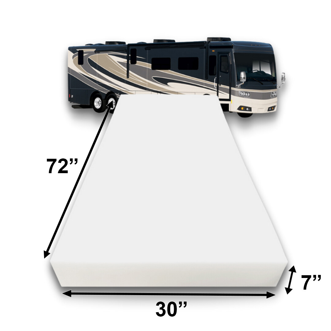 FoamRush 7-Inch Bunk (30" x 72") RV Mattress Travel Camper (Made in USA) gallery