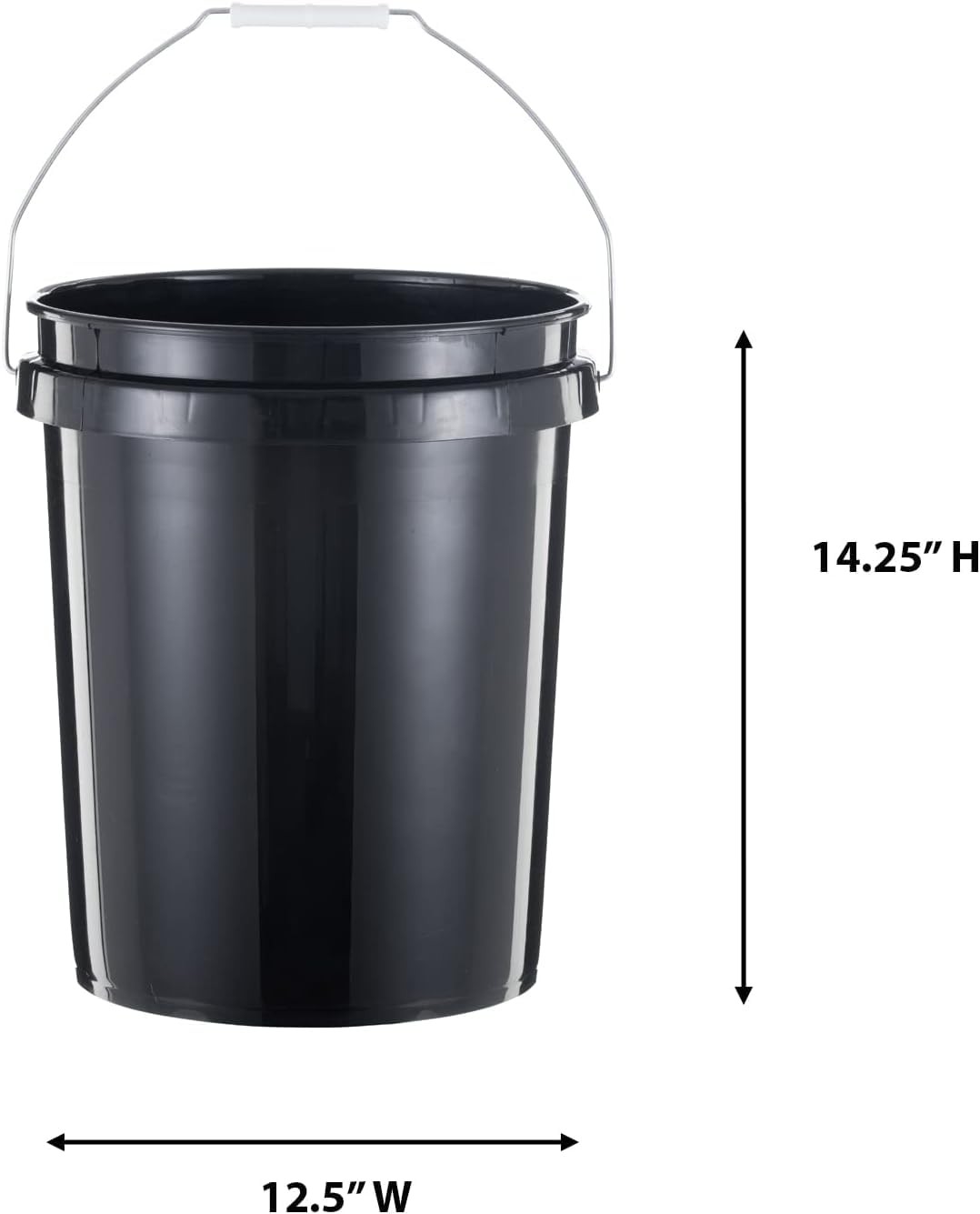 United Solutions 5-Gallon Heavy-Duty Buckets 5 Gal - 6 Pack w/ Lids, Black gallery