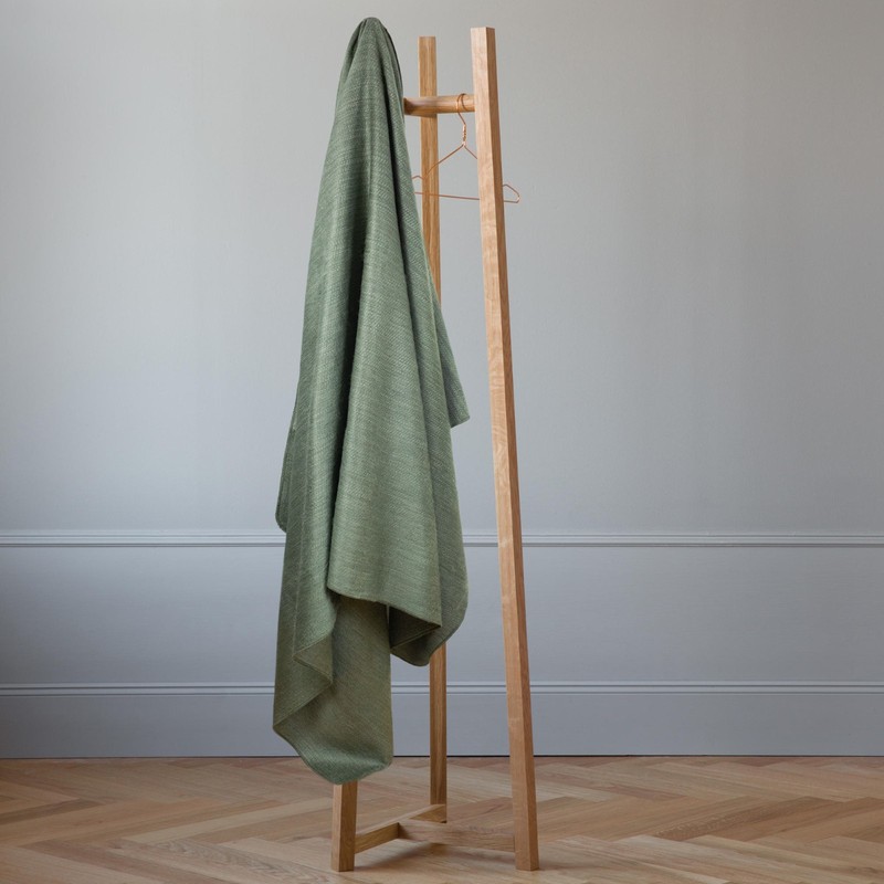 DOUBLE DENSITY ALPACA WOOL BLANKET THROW | QUEEN SIZE | SOFT & WARM – SAGE GREEN gallery