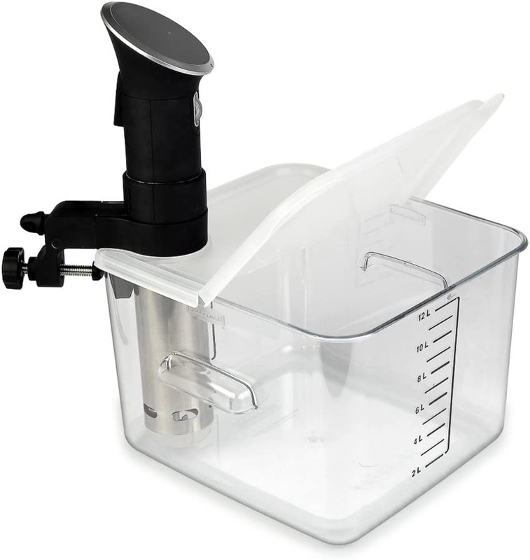 Sous Vide Container 12 Quart Collapsible Hinged Lid For Cooker Transparent gallery