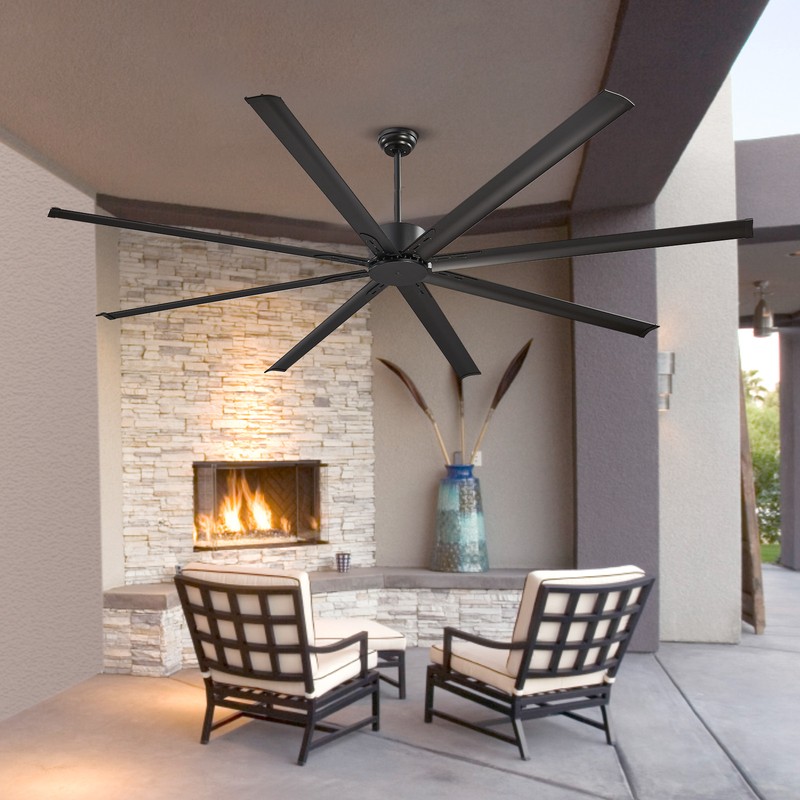VEVOR 96" Ceiling Fan Remote Control Quiet Reversible DC Motor 6 Speed 8 Blade gallery