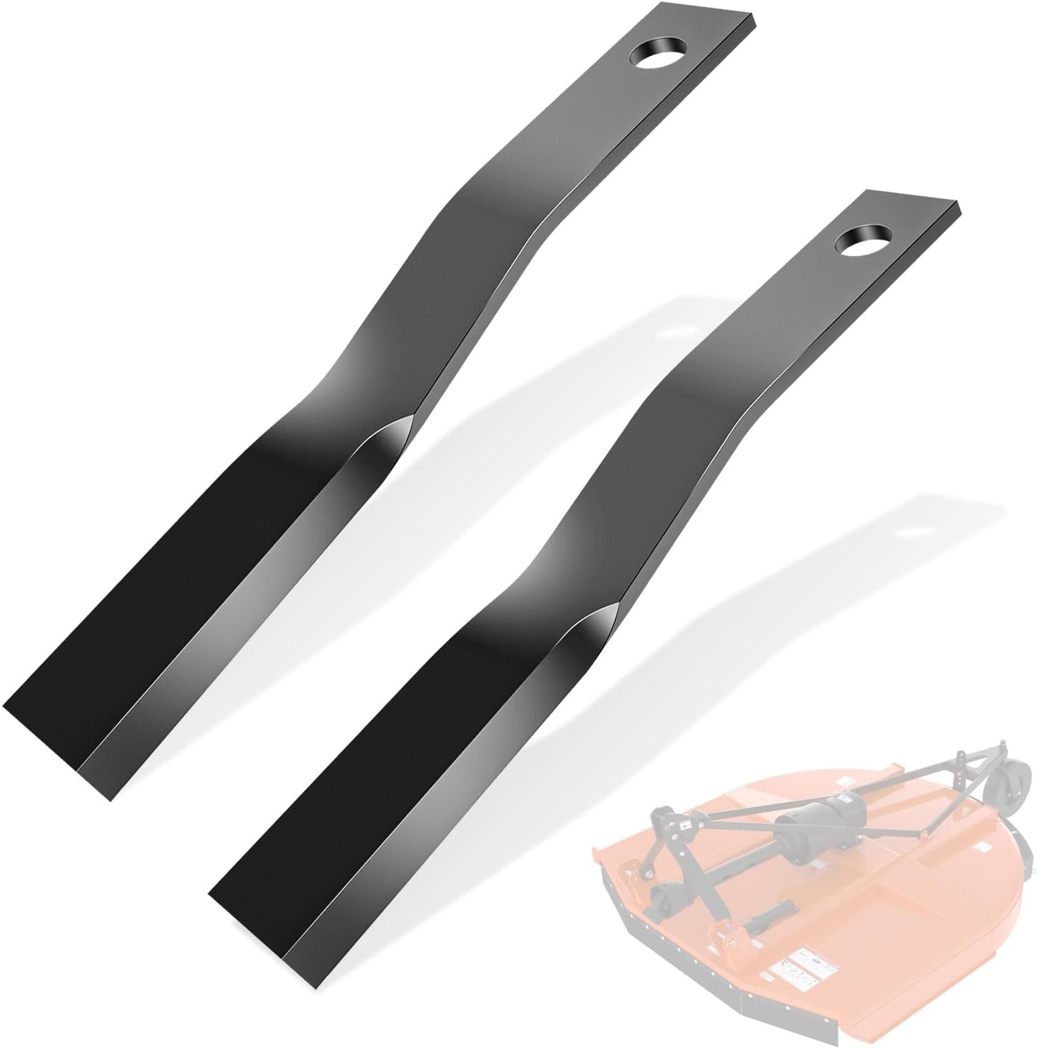 2-Pack 820-198C Rotary Cutter Blades for Land Pride 3”x25”x1/2” w/1.5” Bolt Hole gallery