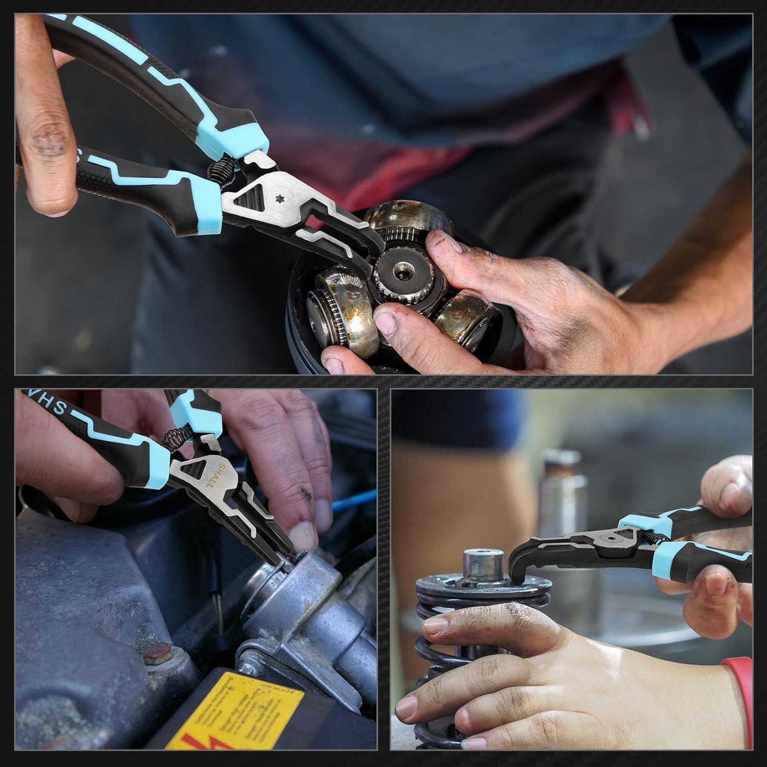 SHALL Snap Ring Pliers Set, 4PCS Heavy Duty 7 " Internal External Circlip Pliers gallery