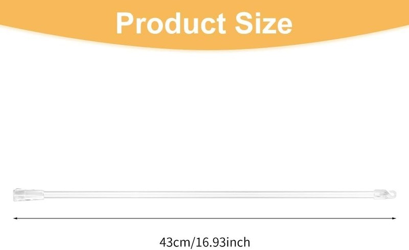 17-Inch Clear Acrylic Blind Wand Set - Easy Install Vertical Replacement 2pcs gallery