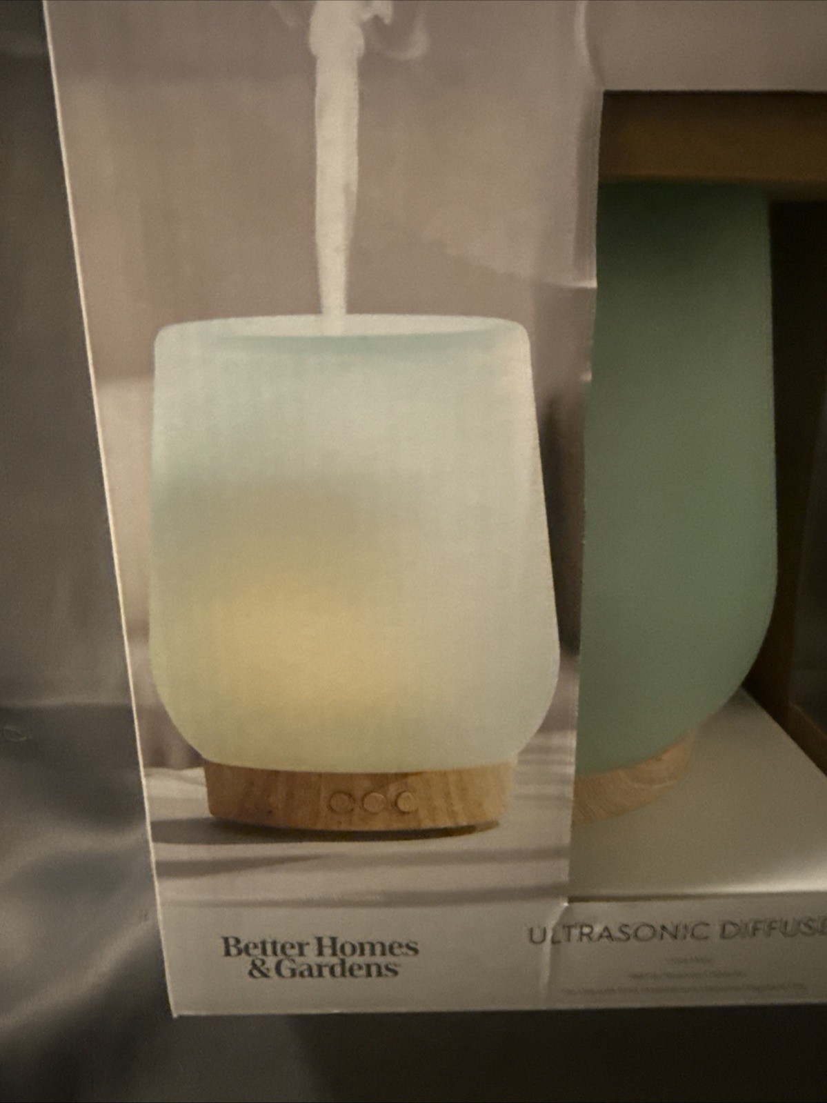 Better Homes & Gardens 280mL Cool Mist Ultrasonic Aroma Oil Diffuser, Sea Glass gallery