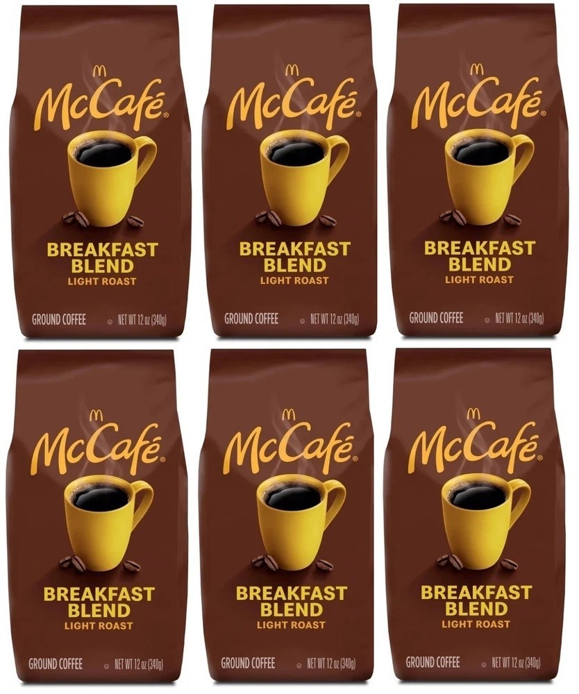 6 Bags Mccafe Breakfast Blend Ground Coffee, 12 Oz - Old Stock gallery