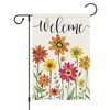 Welcome Summer Fall Flower Garden Flag 12x18 Double Sided, Burlap Small Sprin... gallery