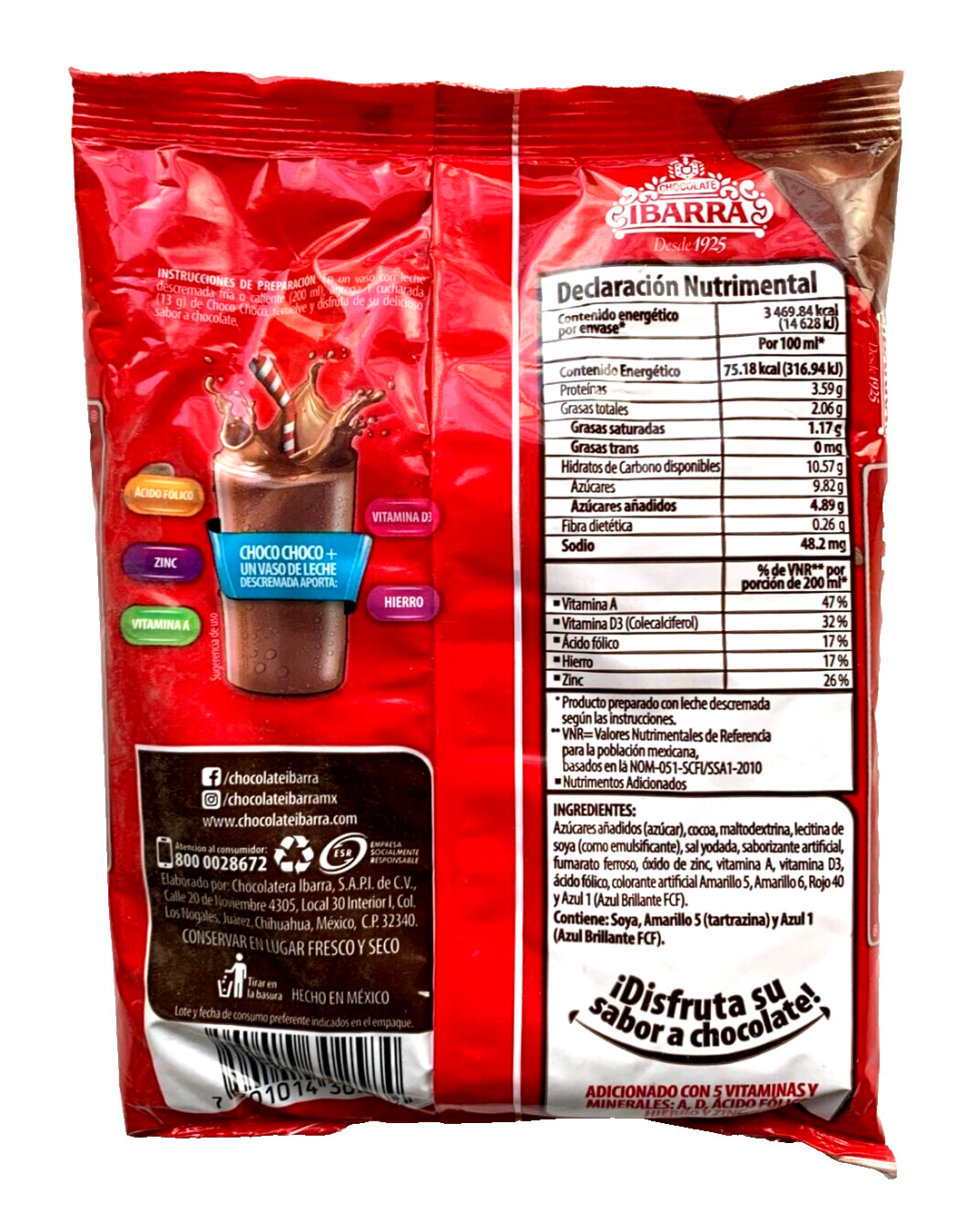2-Pk Chocolate Ibarra Choco Chocó Instantaneo 327g/11.5oz Chocolate Drink Mix gallery