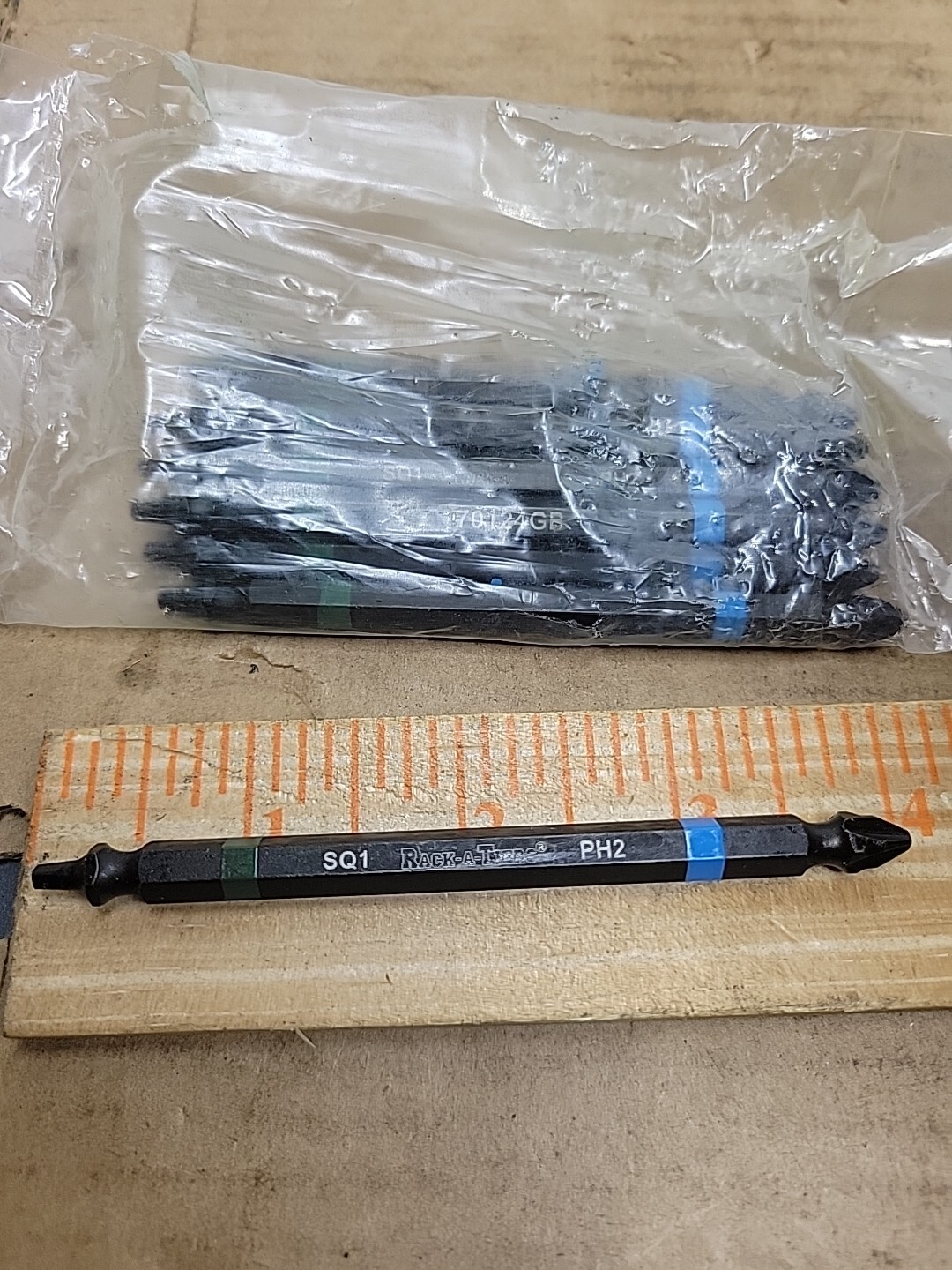 10 Rack A Tiers 4" Double ended Impact Bits #2 Blue Phillips #1 Green Square gallery