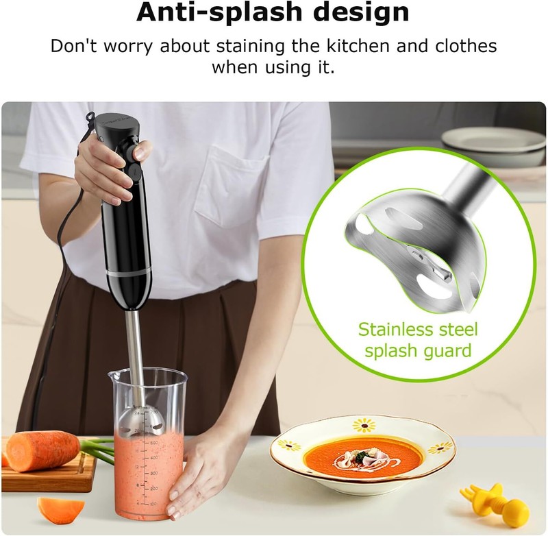 Hand Blender with 2 Mixing Speed, Electric Handheld Mixer Portable Stick Mixer gallery