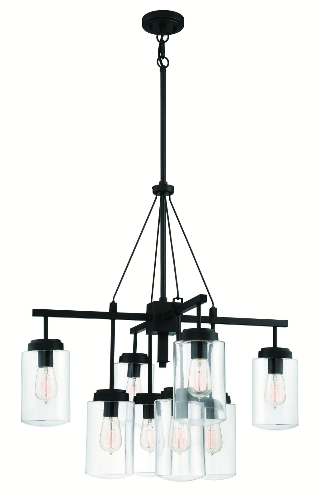 Espresso Eight Light Outdoor Chandelier from the Crosspoint Collection gallery