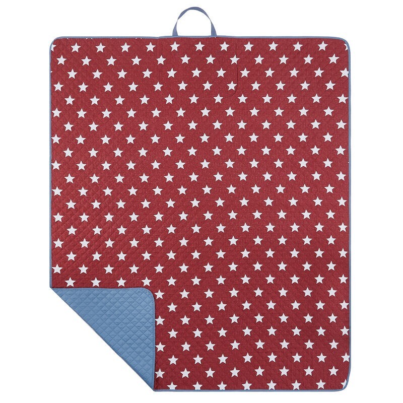 Camping Park Beach Oversized Reversible Tote Blanket 60" x 70" Patriotic Stars gallery