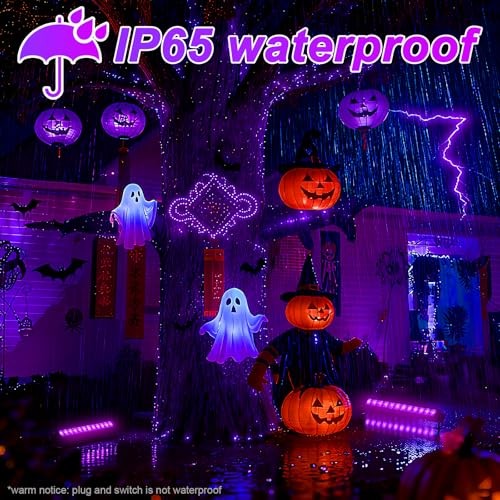 45W LED Black Light Bars IP65 Blacklights with 59inch Plug& 15.7in-2packs gallery