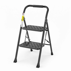 2 Step Ladder, Step Stool for Adults,2 Step Ladder Folding Step Stool with Wi…